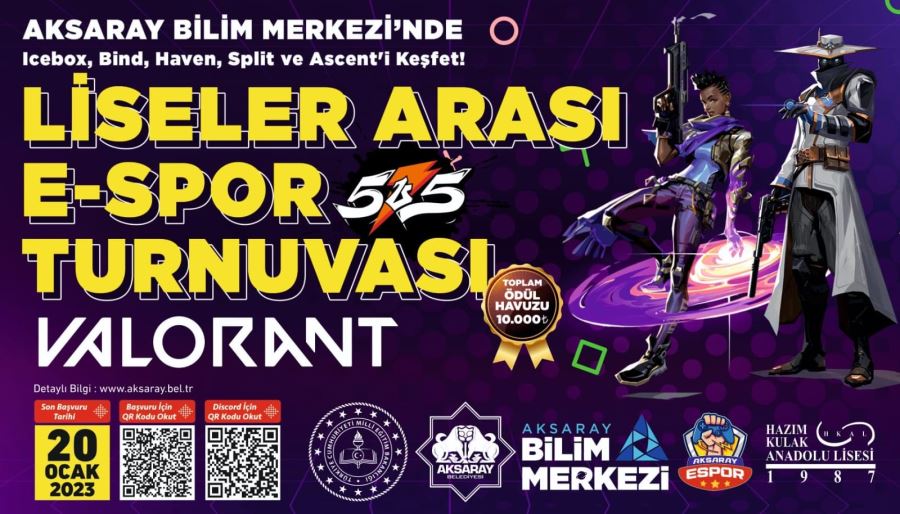 GENÇLERİN HEYECANLA BEKLEDİĞİ E-SPOR TURNUVASI AKSARAY BİLİM MERKEZİNDE BAŞLIYOR