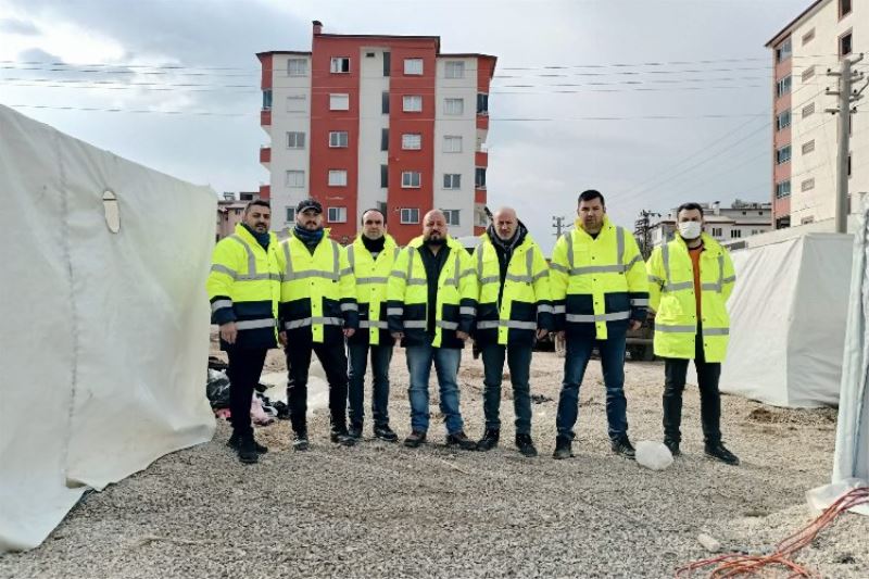 Çanakkale ekibi afet bölgesinde