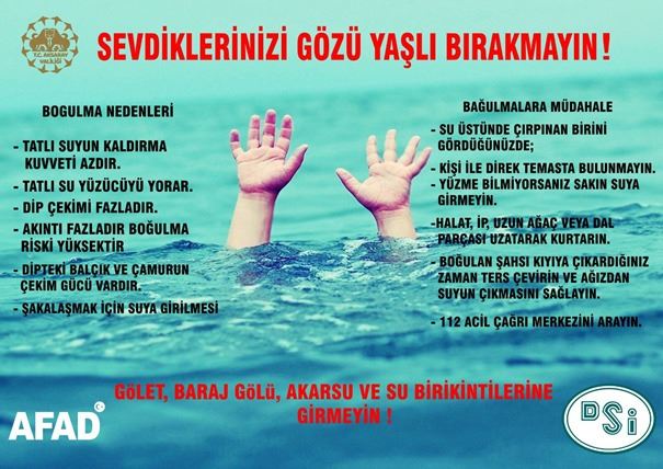 BOĞULMALARA KARŞI ÖNEMLİ UYARI !!!