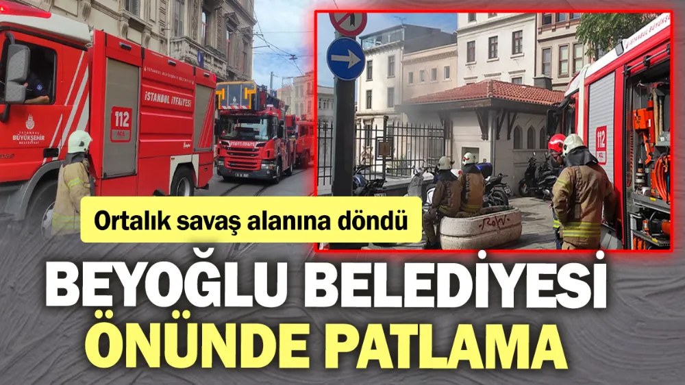 Beyoğlu Belediyesi önünde patlama...