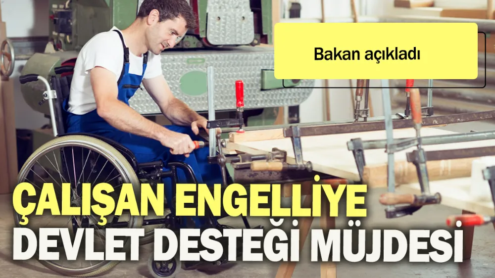 Çalışan engelliye devlet desteği müjdesi