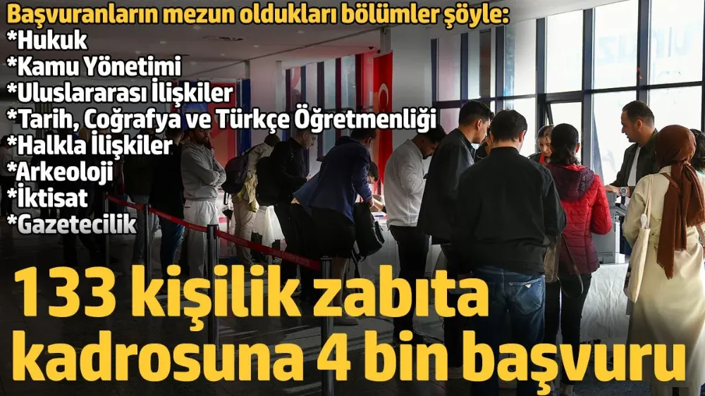 133 kişilik zabıta kadrosuna 4 bin başvuru