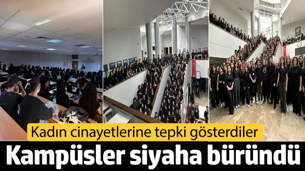 Kampüsler siyaha büründü! Kadın cinayetlerine böyle tepki gösterdiler