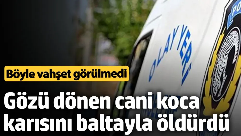 Böyle vahşet görülmedi! Karısını baltayla öldürdü