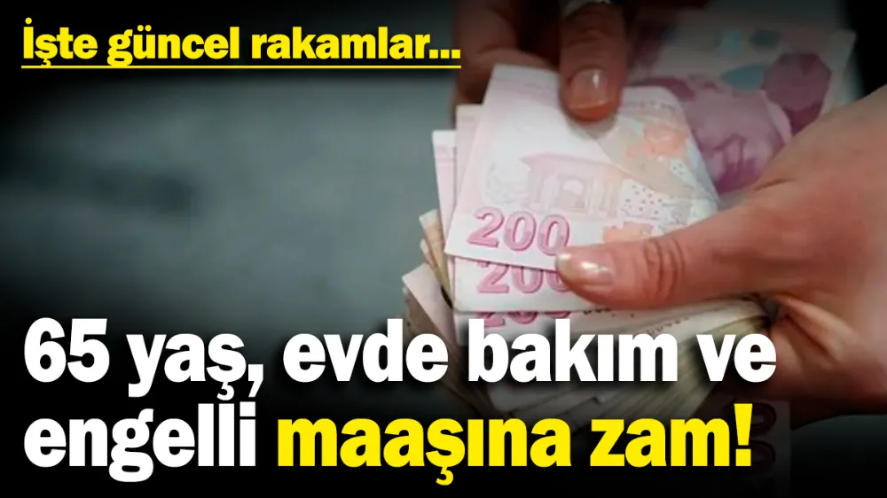 65 yaş, engelli, evde bakım maaşına zam!