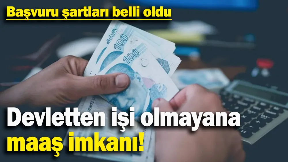 Devletten işi olmayana maaş imkanı