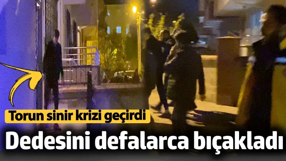 Dedesini defalarca bıçakladı kendini odaya kapattı