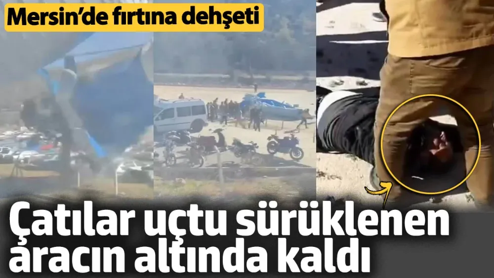 Mersin’de dehşet: Fırtına çatıları uçurdu