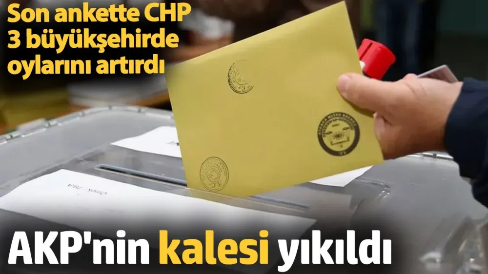 CHP 3 büyükşehirde oylarını artırdı