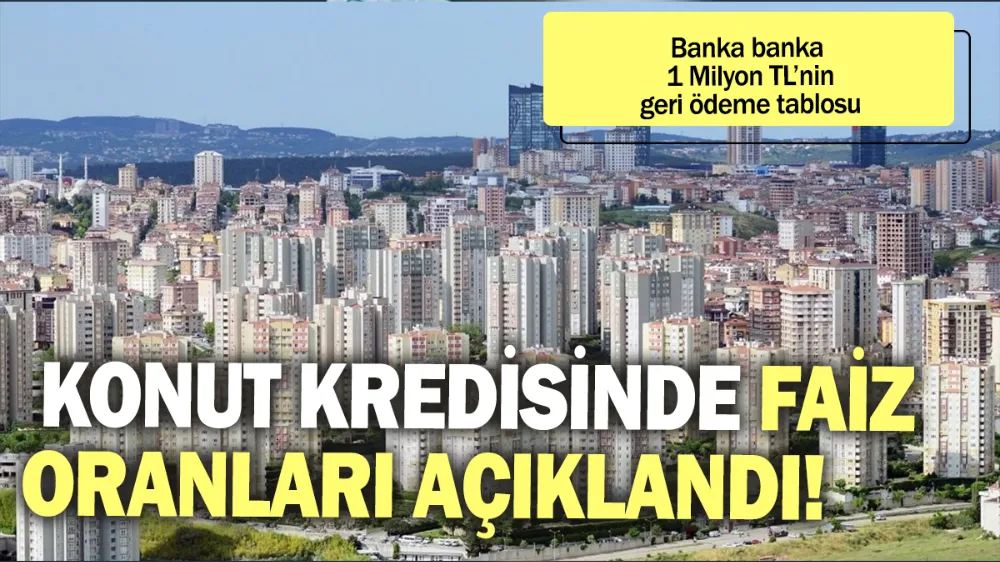 Konut kredisinde faiz oranları açıklandı