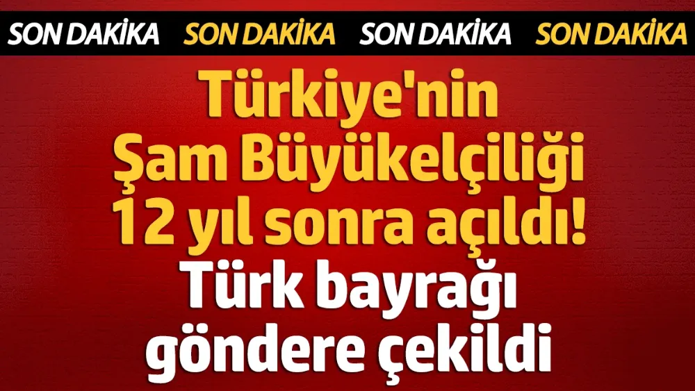 Türk bayrağı göndere çekildi