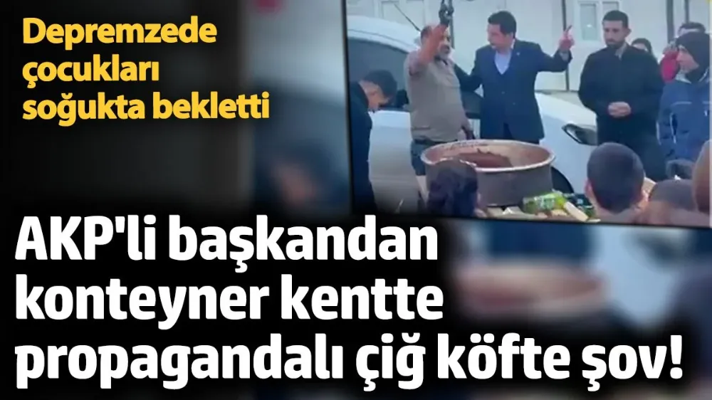 Depremzede çocukları soğukta bekletti