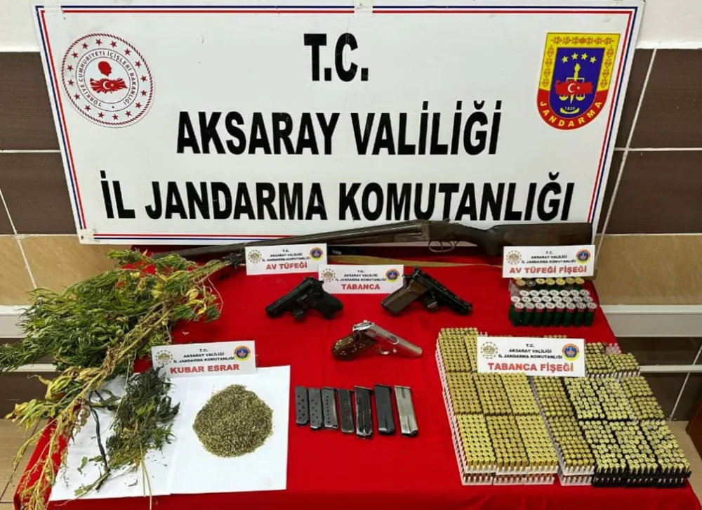 Ağaçören’de Jandarmadan Uyuşturucu ve Kaçak Silah Operasyonu