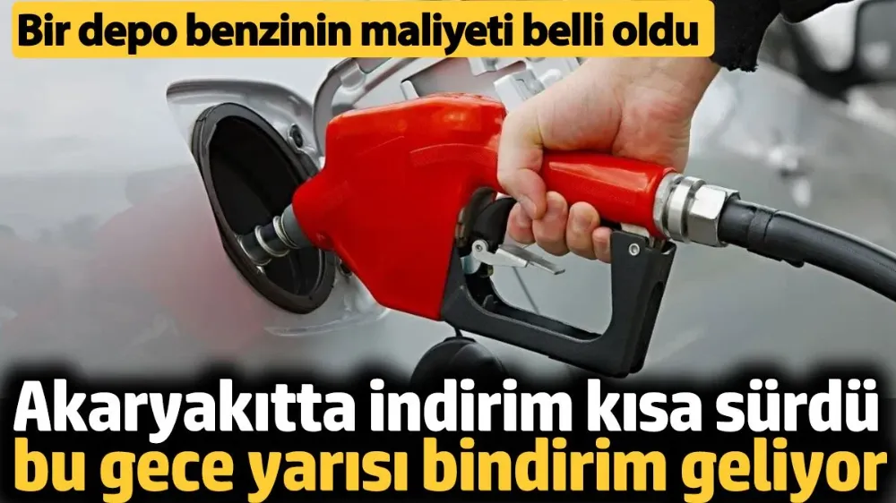 Akaryakıtta indirim kısa sürdü bu gece yarısı bindirim geliyor