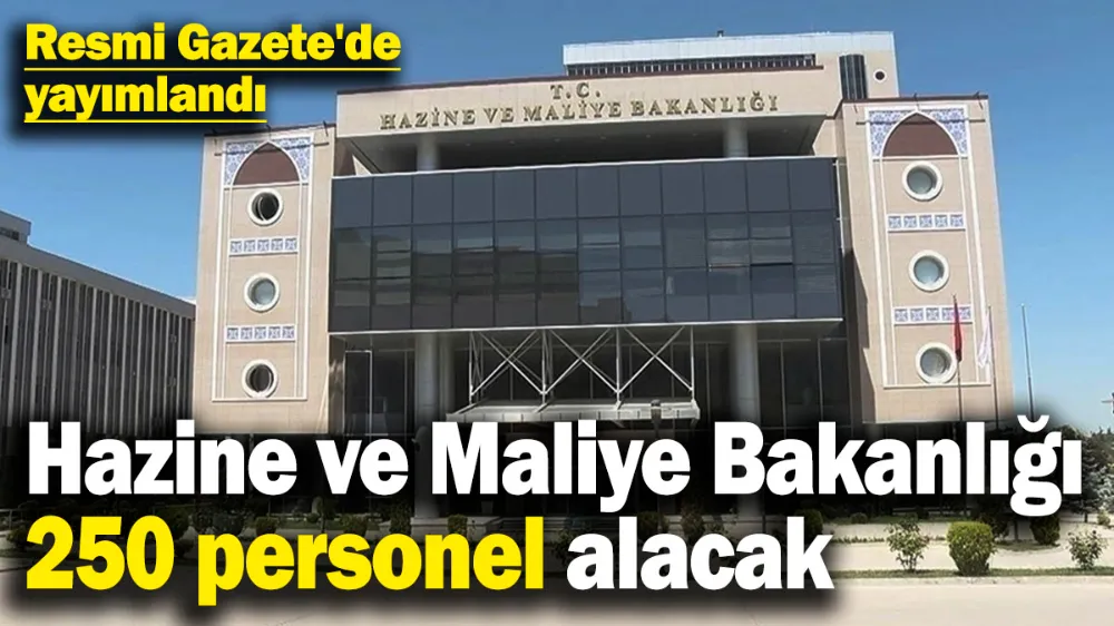 Hazine ve Maliye Bakanlığı 250 personel alacak! 