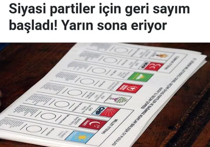 Siyasi partiler için geri sayım başladı!