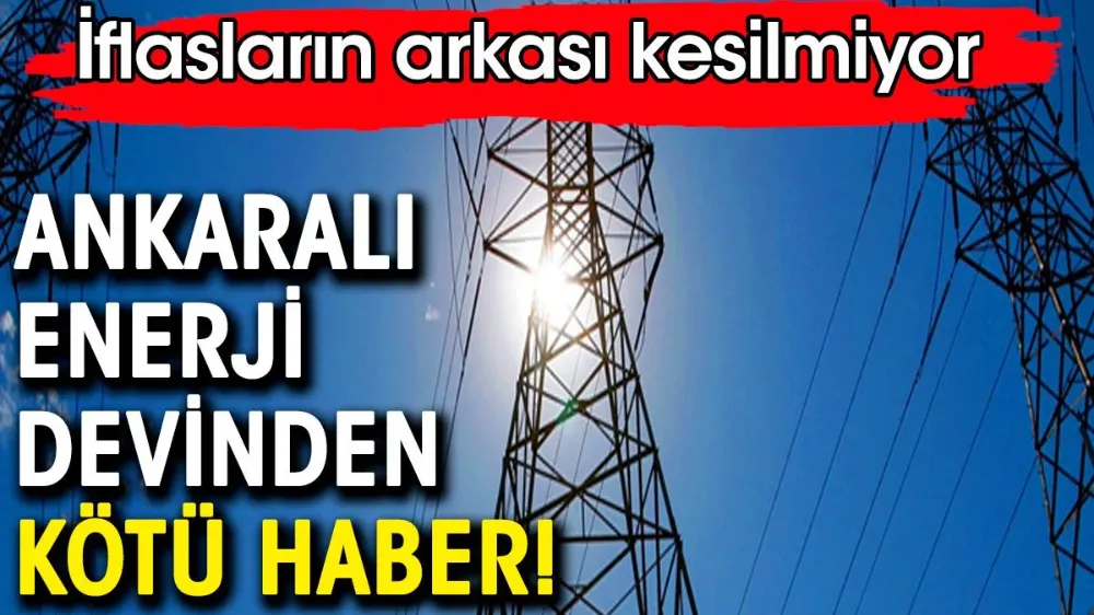 Ankaralı enerji devinden kötü haber. İflasların arkası kesilmiyor