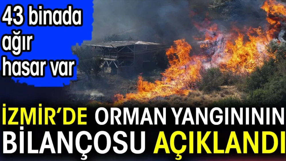 İzmir’de orman yangının bilançosu açıklandı