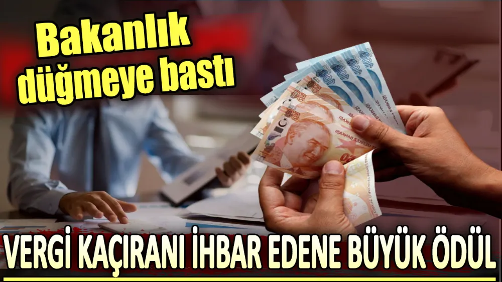 Bakanlık düğmeye bastı. Vergi kaçıranı ihbar edene büyük ödül