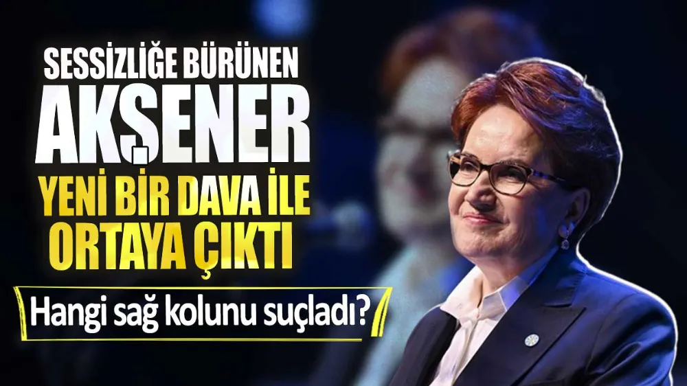 Akşener yeni bir dava ile ortaya çıktı