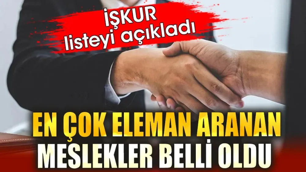 En çok eleman aranan meslekler belli oldu