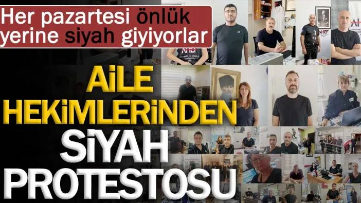 Aile Hekimlerinden siyah protestosu