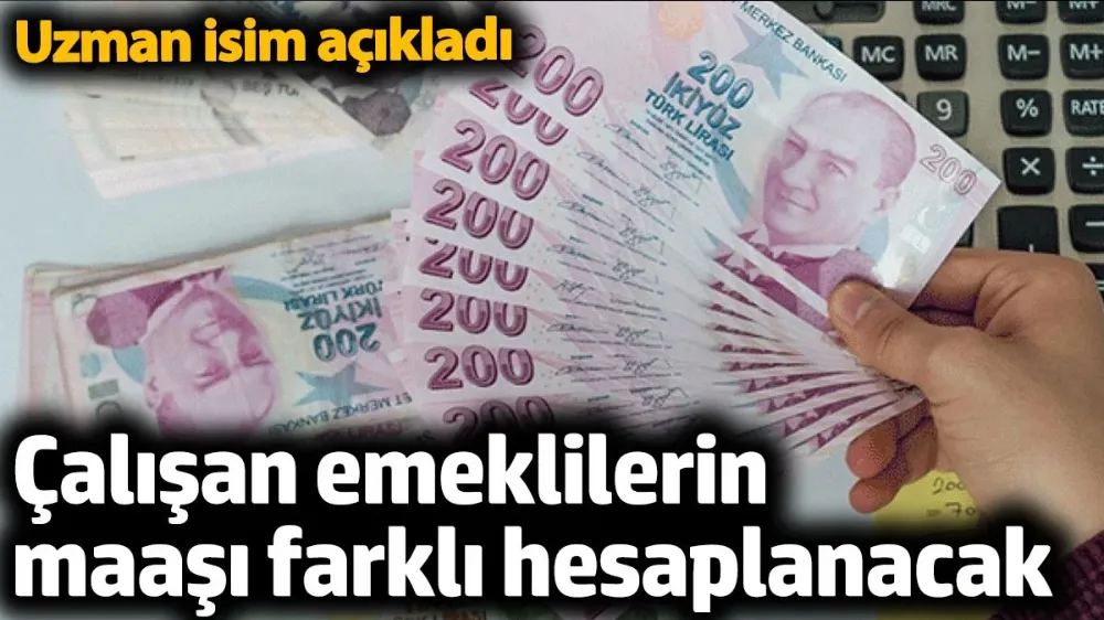 Çalışan emeklilerin maaşı farklı hesaplanacak. 