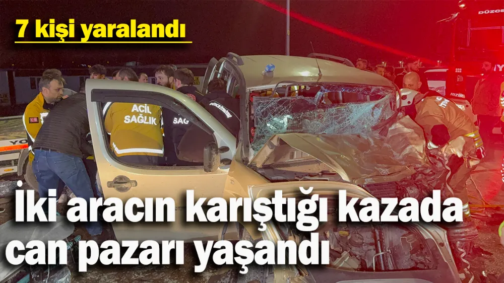 İki aracın karıştığı kazada can pazarı yaşandı: 7 kişi yaralandı