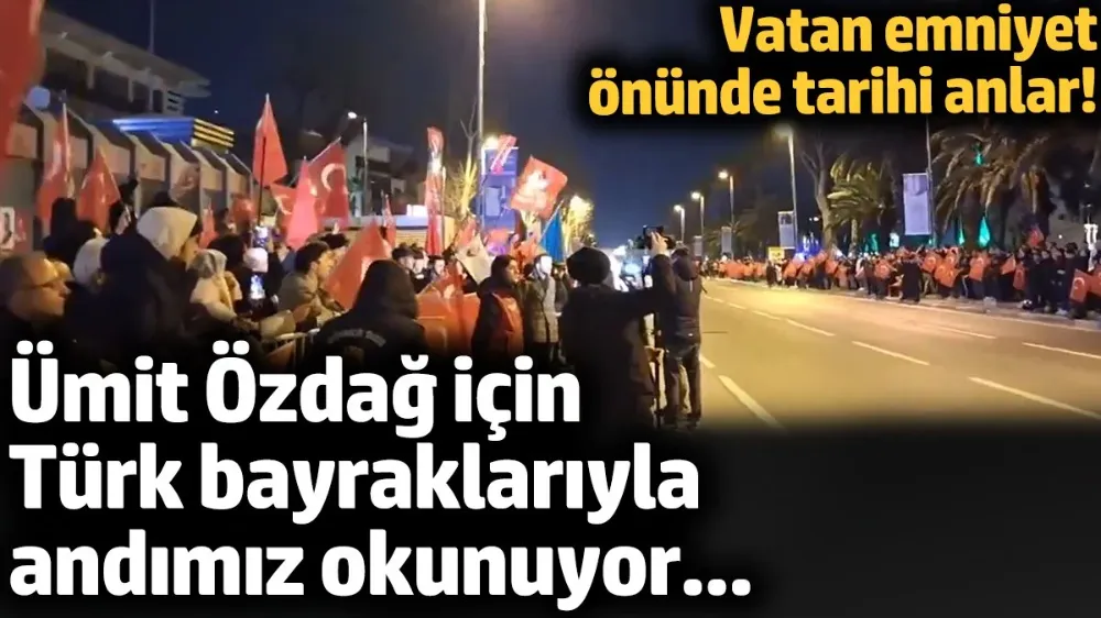 Ümit Özdağ için Türk bayraklarıyla andımız okunuyor... 