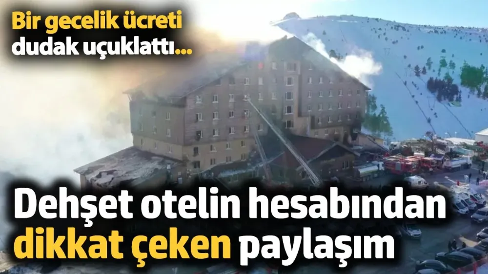 Dehşet otelin hesabından dikkat çeken paylaşım...