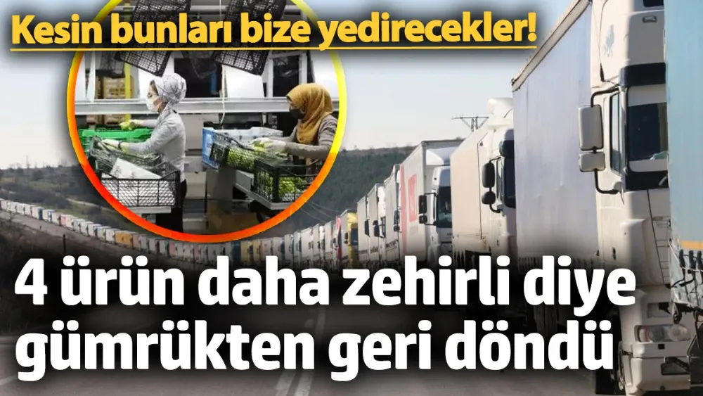 4 ürün daha gümrükten geri döndü