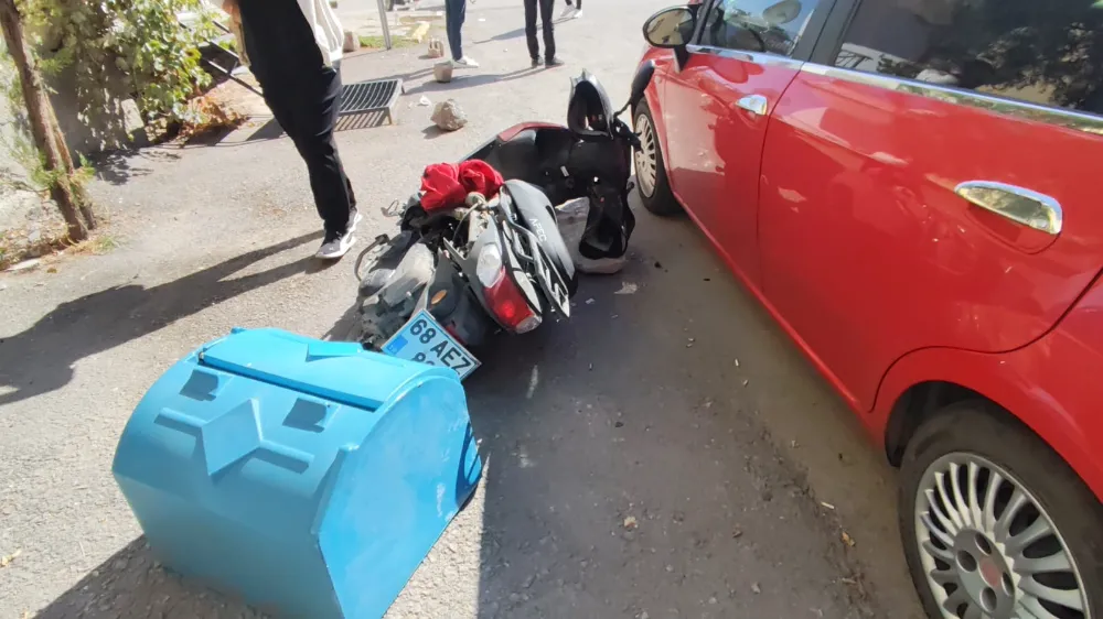 Aksaray’da Motosiklet ile Otomobil Çarpıştı: 1 Yaralı