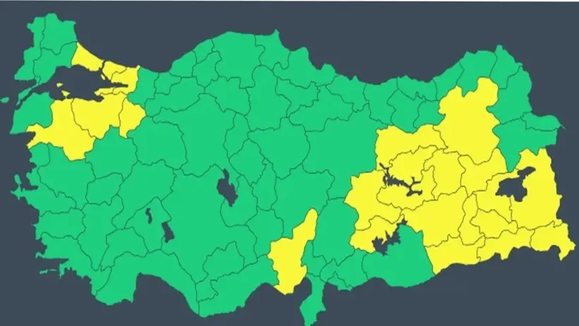 23 ilde sarı kodu uyarı yapıldı: Kar ve sağanak etkili olacak