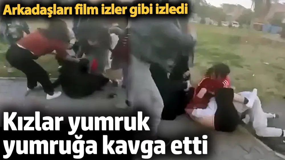 Kızlar yumruk yumruğa kavga etti