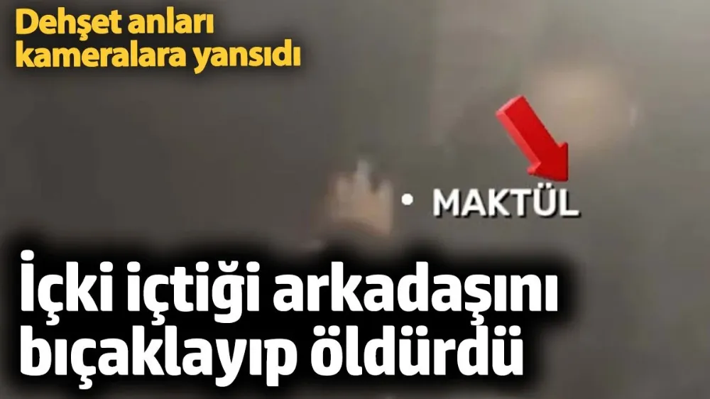 İçki içtiği arkadaşını çıkan kavgada bıçakla öldürdü