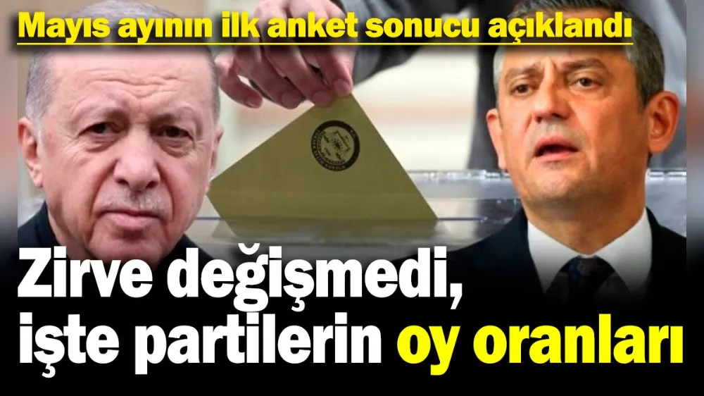 Mayıs ayının ilk anket sonucu açıklandı