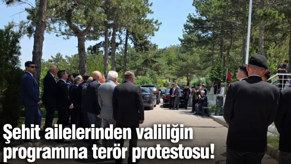 Şehit ailelerinden valiliğin programına terör protestosu!