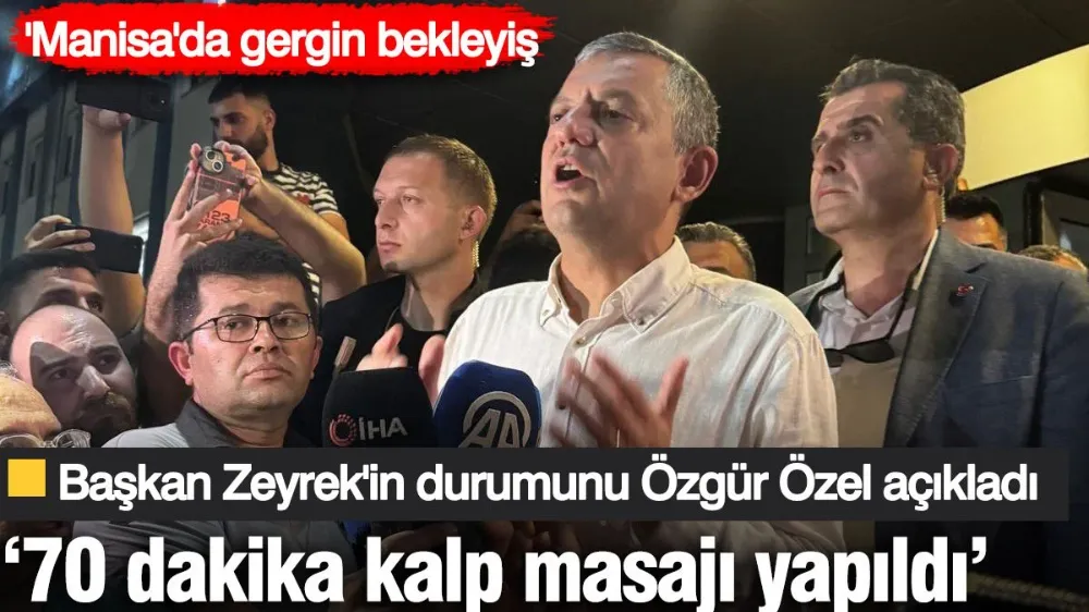 Hastane önünde Özgür Özel