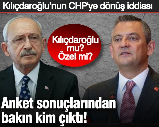 Anket sonuçlarından bakın kim çıktı!