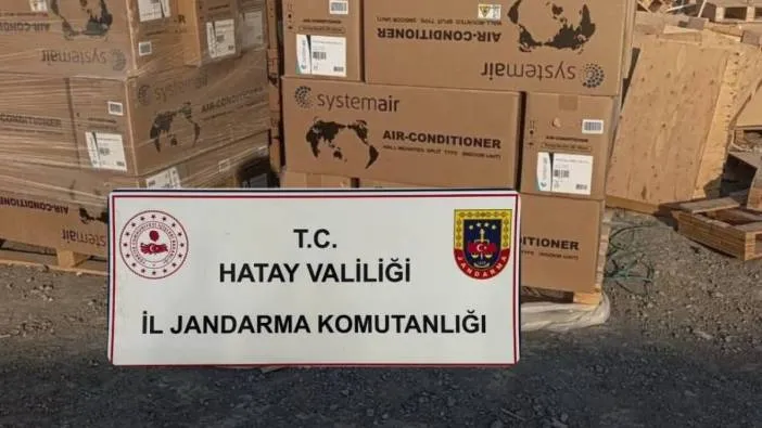 Hatay jandarması 1 milyonluk klima hırsızlığını engelledi