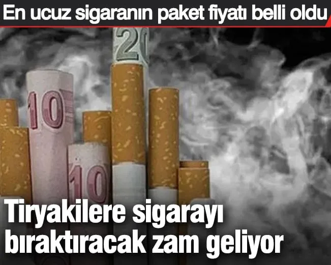 Tiryakilere sigarayı bıraktıracak zam geliyor. 