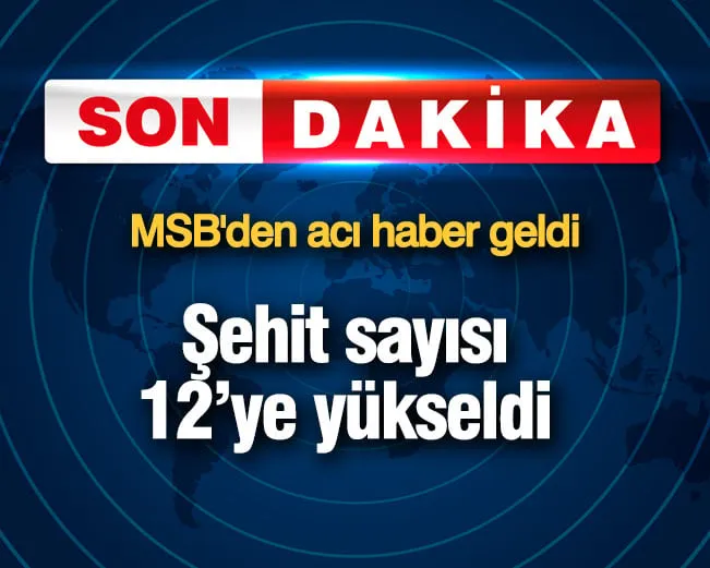Şehit sayısı 12
