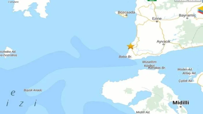 Çanakkale’de 3.5 büyüklüğündeki deprem panik yarattı