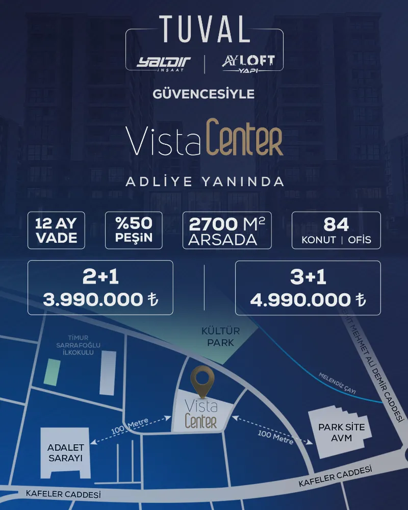 Vista Center Şehrin Kalbinde Yükseliyor