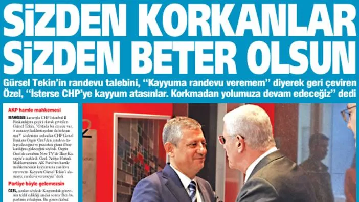 Yeniçağ Gazetesi: Sizden korkanlar sizden beter olsun